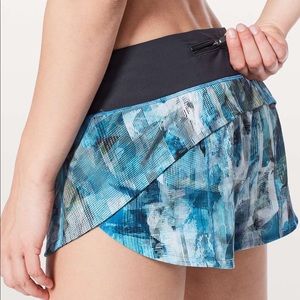 Lululemon Speed Up Short Sun Dazed Multi Blue 2.5”